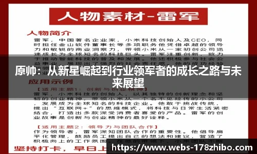 原帅：从新星崛起到行业领军者的成长之路与未来展望